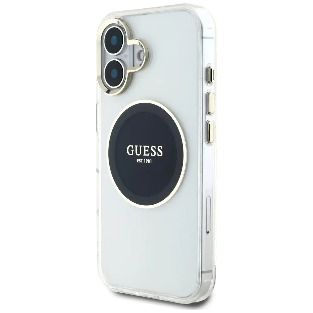 Hurtownia GSM - Tippelj IML Fém Színes Kör Klasszikus Logó MagSafe Apple iPhone 16 fekete - GUE4545 - {ean13} - Hurt