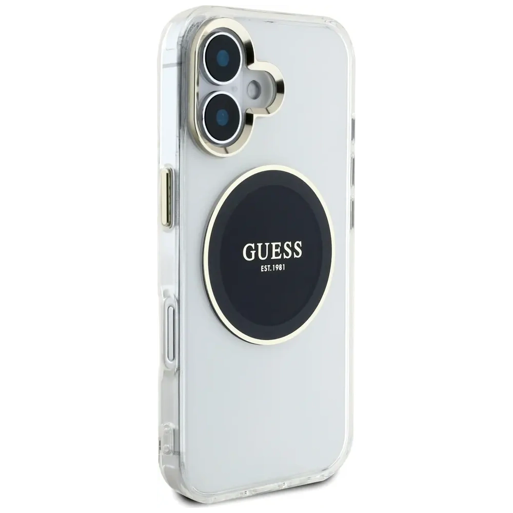 Hurtownia GSM - Tippelj IML Fém Színes Kör Klasszikus Logó MagSafe Apple iPhone 16 fekete - GUE4545 - {ean13} - Hurt