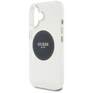 Wholesale Guess IML Metal Colored Circle Classic Logo MagSafe Apple iPhone 16 black - GUE4545 - {ean13} - Hurt
