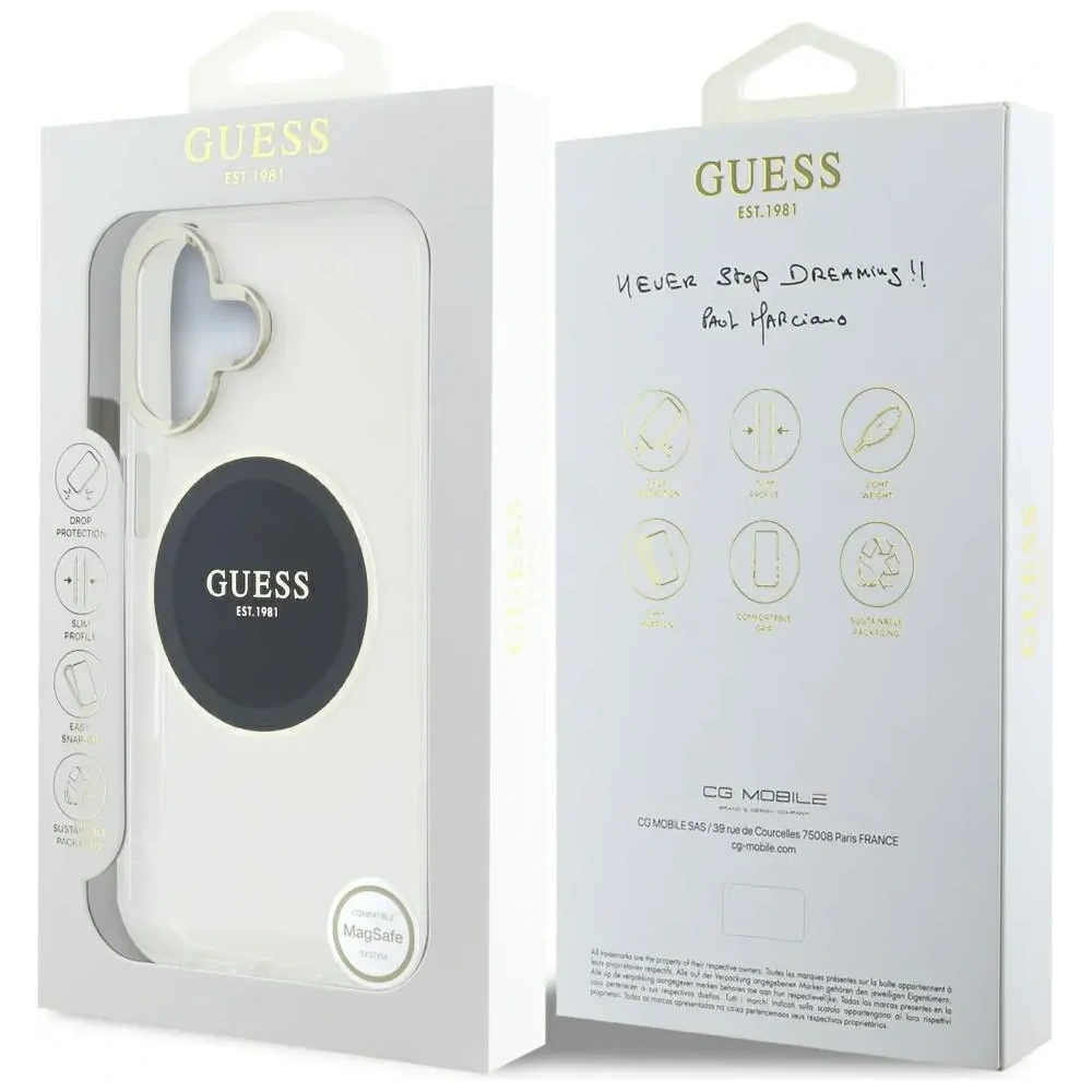 Hurtownia GSM - Hádejte IML kovový barevný kruh klasické logo MagSafe Apple iPhone 16 černý - GUE4545 - {ean13} - Hurt