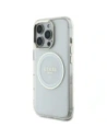 Wholesale Guess IML Metal Colored Circle Classic Logo MagSafe Apple iPhone 16 Pro Max white - GUE4548 - {ean13} - Hurt