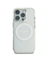 Wholesale Guess IML Metal Colored Circle Classic Logo MagSafe Apple iPhone 16 Pro Max white - GUE4548 - {ean13} - Hurt