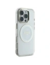 Wholesale Guess IML Metal Colored Circle Classic Logo MagSafe Apple iPhone 16 Pro Max white - GUE4548 - {ean13} - Hurt