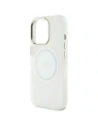 Wholesale Guess IML Metal Colored Circle Classic Logo MagSafe Apple iPhone 16 Pro Max white - GUE4548 - {ean13} - Hurt