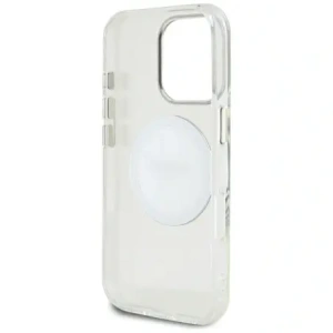 Wholesale Guess IML Metal Colored Circle Classic Logo MagSafe Apple iPhone 16 Pro Max white - GUE4548 - {ean13} - Hurt