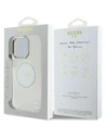 Wholesale Guess IML Metal Colored Circle Classic Logo MagSafe Apple iPhone 16 Pro Max white - GUE4548 - {ean13} - Hurt