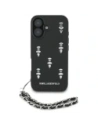 Hurtownia GSM - Karl Lagerfeld Saffiano Crystals s řetězem Apple iPhone 16 černý - KLD22031 - {ean13} - Hurt