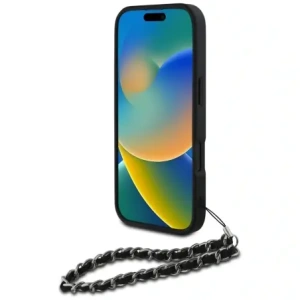 Hurtownia GSM - Karl Lagerfeld Saffiano Crystals s řetězem Apple iPhone 16 Pro černý - KLD22032 - {ean13} - Hurt