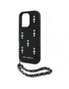 Wholesale Karl Lagerfeld Saffiano Crystals w/Chain Apple iPhone 16 Pro black - KLD22032 - {ean13} - Hurt