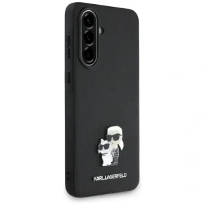 Wholesale Karl Lagerfeld Saffiano w/ K&C Metal Logo Samsung Galaxy A56 black - KLD22035 - {ean13} - Hurt