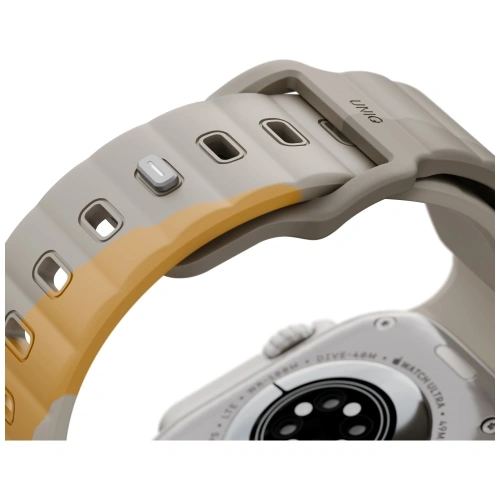 Pasek UNIQ Stride De Rubber do Apple Watch 6/7/8/9/10/SE/Ultra 1/2 44/45/46/49mm beżowy