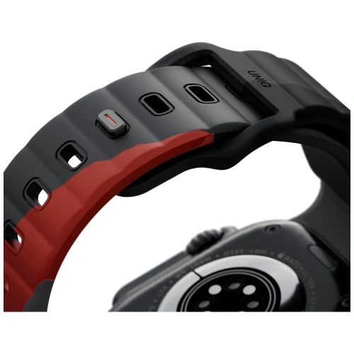 Pasek UNIQ Stride De Rubber do Apple Watch 6/7/8/9/10/SE/Ultra 1/2 44/45/46/49mm charcoal