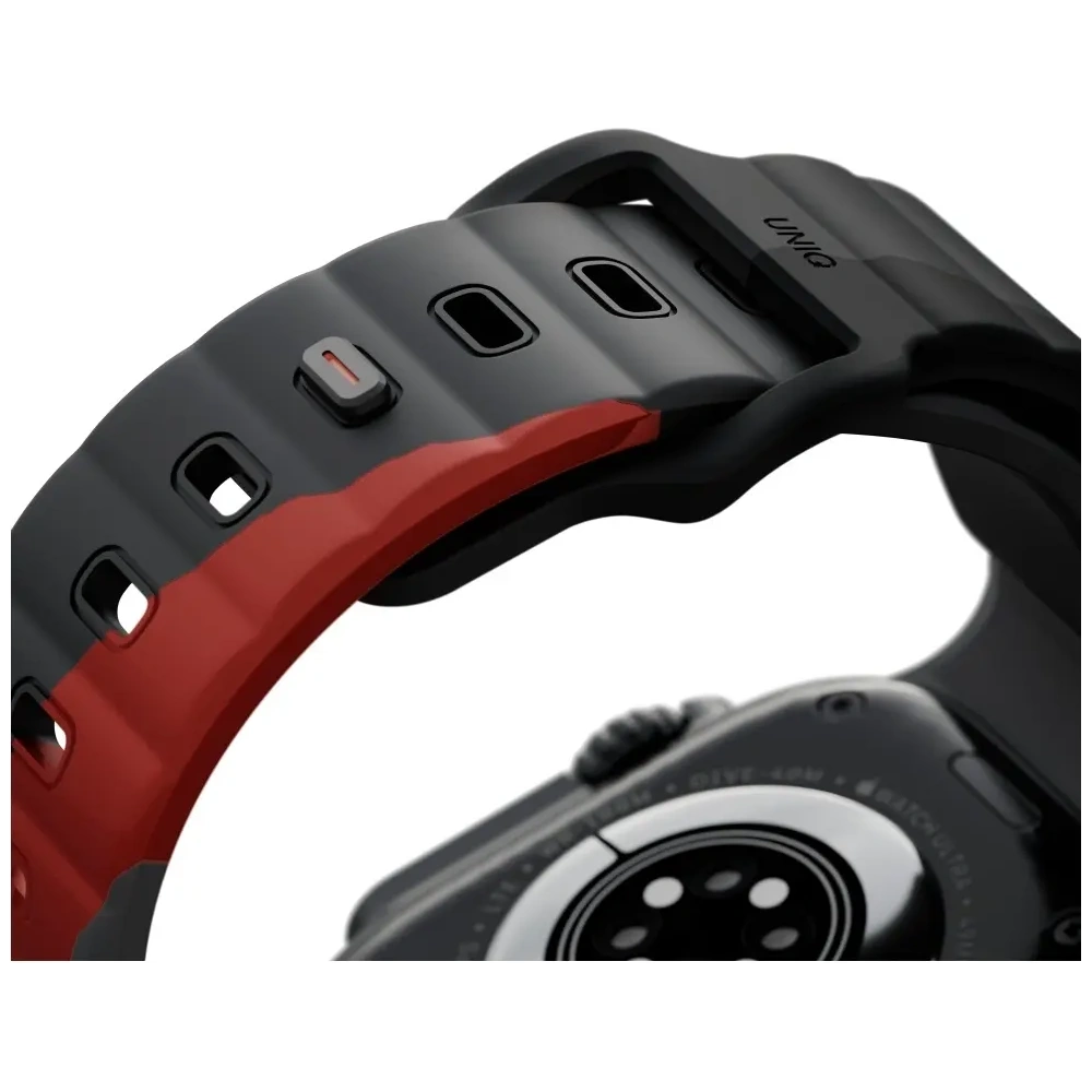 Hurtownia GSM - UNIQ Stride Gumi Szíj Apple Watch 6/7/8/9/10/SE/Ultra 1/2 44/45/46/49mm szénszürke - UNIQ1541 - {ean13} - Hurt