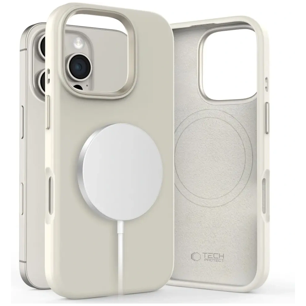 Hurtownia GSM - Etui Tech-Protect Silicone Pure MagSafe Apple iPhone 16 Pro Cosmic Latte - OT-884 - {ean13} - Hurt