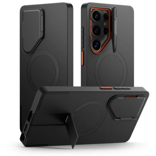 Etui Tech-Protect Kevlar Aura MagSafe Samsung Galaxy S25 Ultra Black/orange