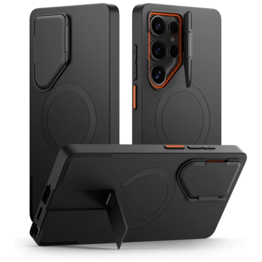 Hurtownia GSM - Etui Tech-Protect Kevlar Aura MagSafe Samsung Galaxy S25 Ultra Black/orange - THP4130 - {ean13} - Hurt