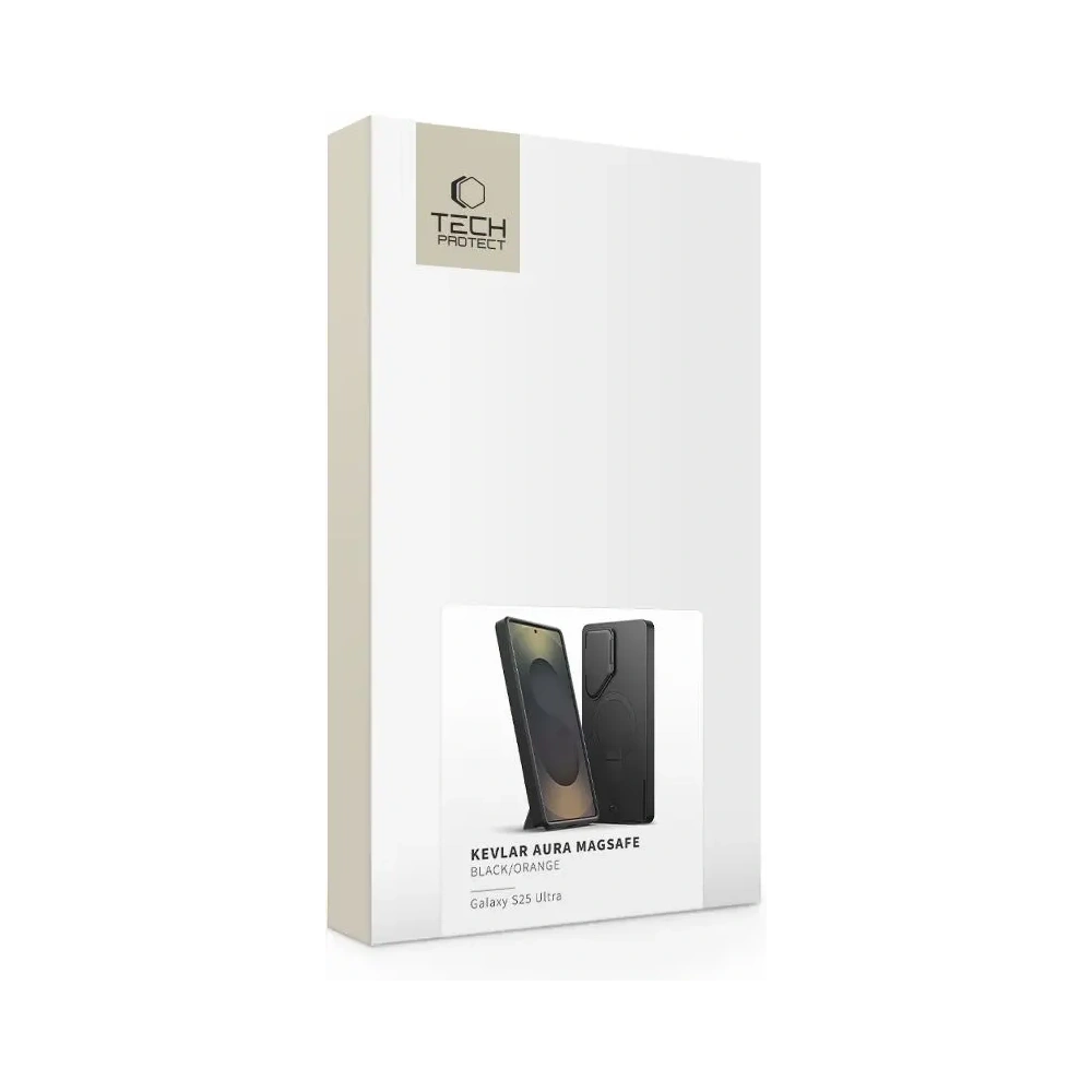 Hurtownia GSM - Tech-Protect Kevlar Aura MagSafe Samsung Galaxy S25 Ultra Fekete/narancs - THP4130 - {ean13} - Hurt