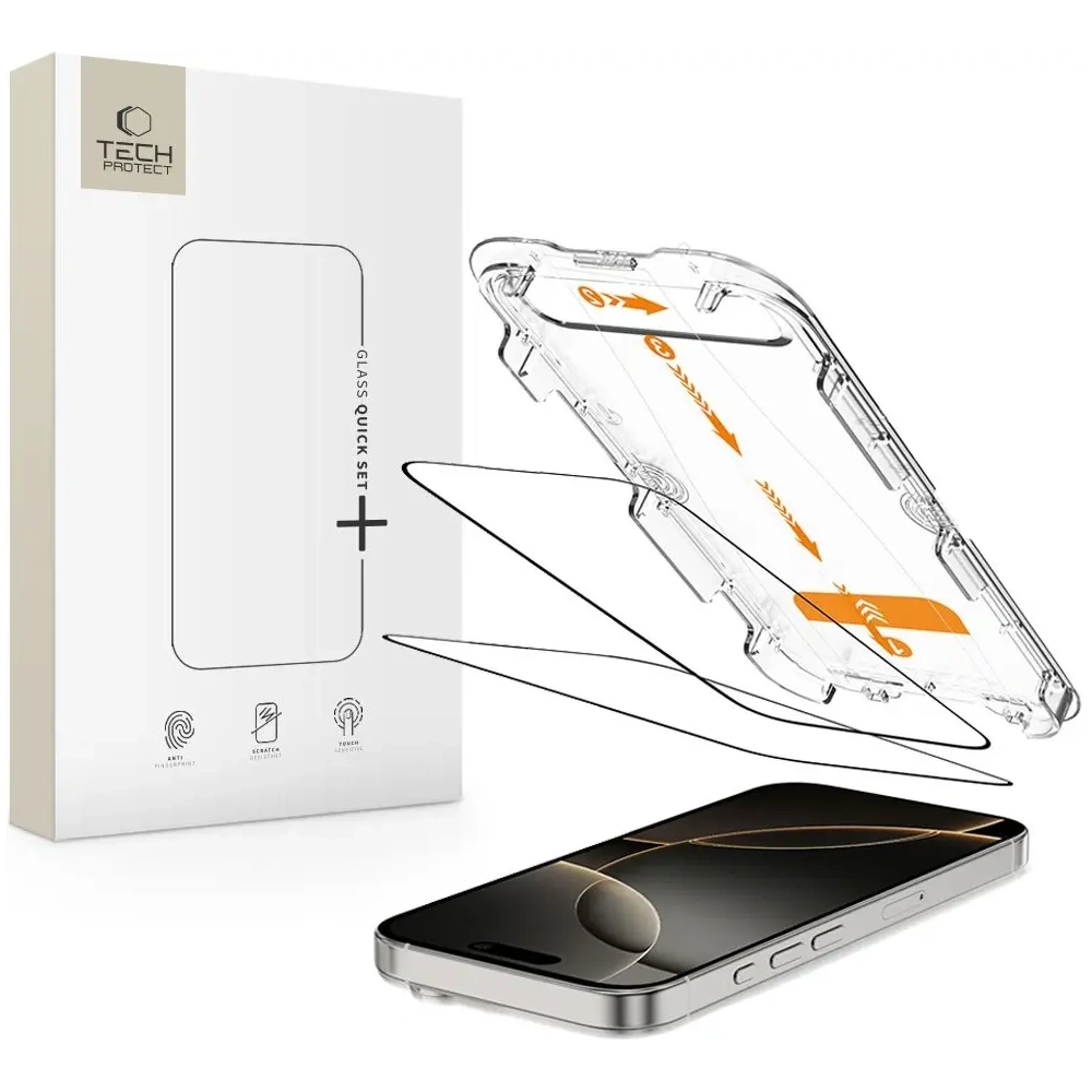Hurtownia GSM - Tech-Protect Quick Set+ Apple iPhone 16 Pro Černá [2 BALENÍ] - THP4131 - {ean13} - Hurt