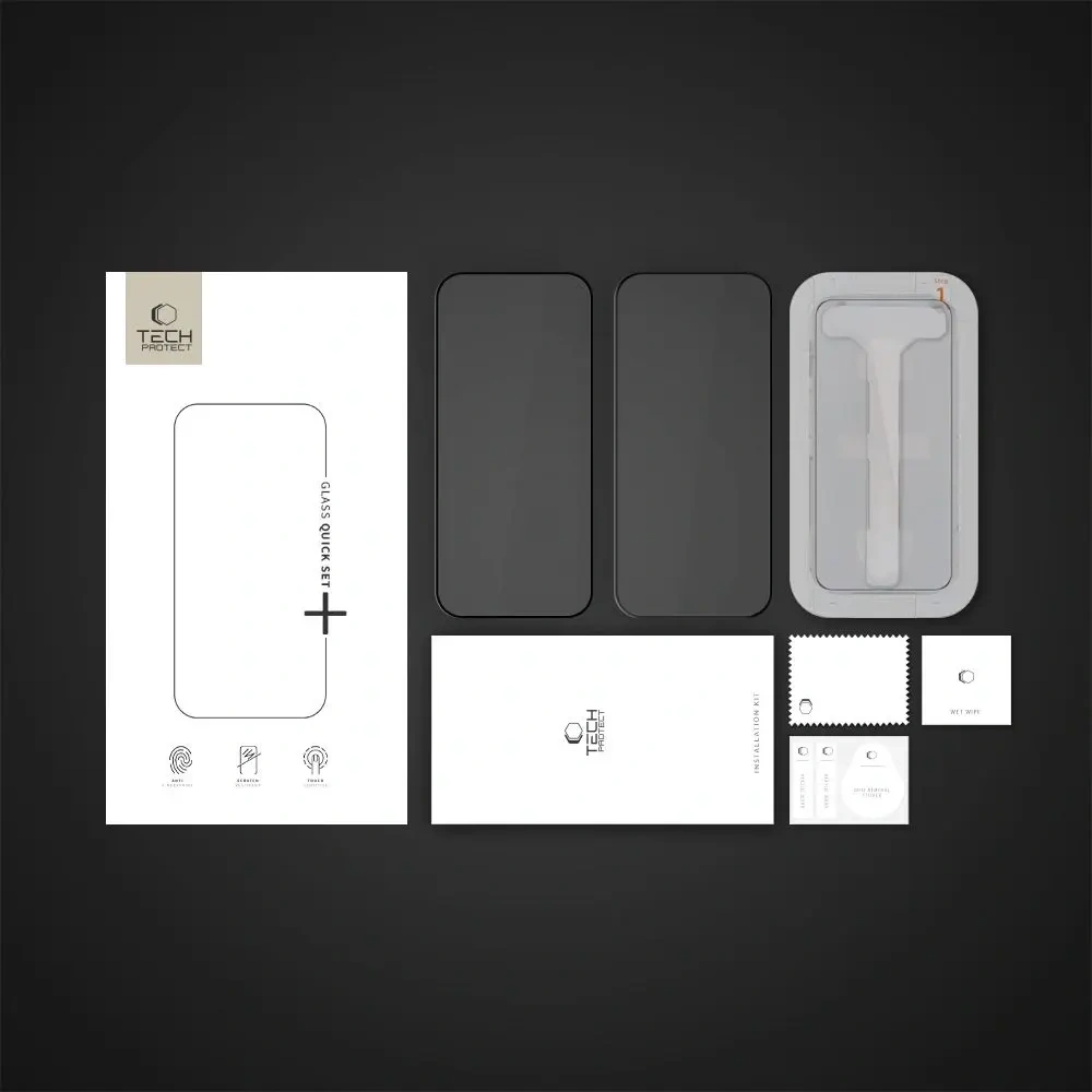 Hurtownia GSM - Tech-Protect Quick Set+ Apple iPhone 16 Pro Černá [2 BALENÍ] - THP4131 - {ean13} - Hurt