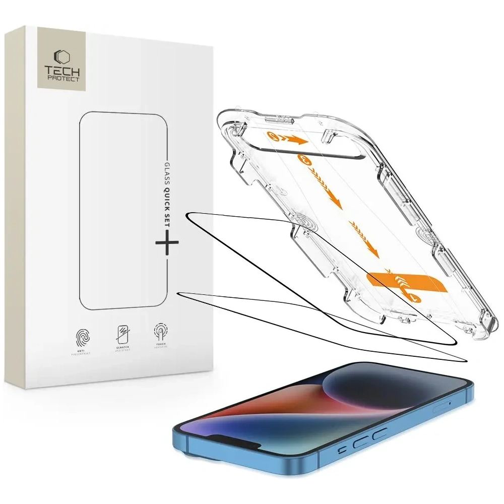 Hurtownia GSM - Tech-Protect Quick Set+ Apple iPhone 13 / 13 Pro / 14 / 16e Černá [2 BALENÍ] - THP4134 - {ean13} - Hurt