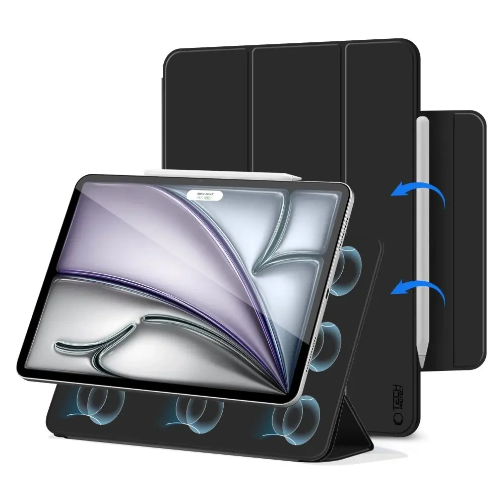 Hurtownia GSM - Etui Tech-Protect Smartcase Magnetic Apple iPad Air 13" 2024 (6. generacji) / 13" 2025 (7. generacji) Clear [2 PACK] Black - THP4146 - {ean13} - Hurt