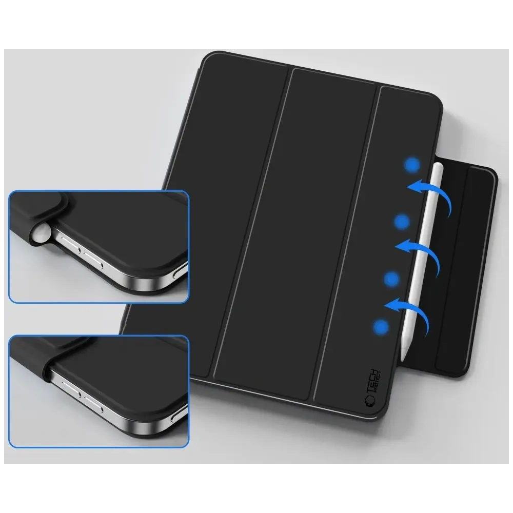 Hurtownia GSM - Etui Tech-Protect Smartcase Magnetic Apple iPad Air 13" 2024 (6. generacji) / 13" 2025 (7. generacji) Clear [2 PACK] Black - THP4146 - {ean13} - Hurt