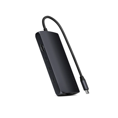 Adapter Satechi USB-C Multiport Adapter 8K USB-C / USB-A 3.2 Gen 1 5Gbps, 3xUSB-A 3.2 Gen 2 10Gbps, USB-C, HDMI, SD UHS-II, Ethernet (midnight)