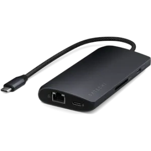 Hurtownia GSM - Satechi USB-C Multiport Adaptér 8K USB-C / USB-A 3.2 Gen 1 5Gbps, 3xUSB-A 3.2 Gen 2 10Gbps, USB-C, HDMI, SD UHS-II, Ethernet (půlnoční) - STH186 - {ean13} - Hurt