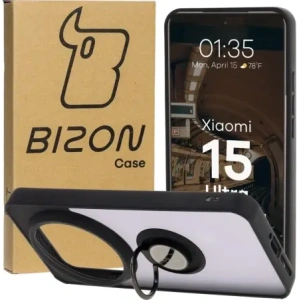 Wholesale Bizon Case Hybrid Ring Xiaomi 15 Ultra smoky with a black frame - BIZ9057 - {ean13} - Hurt