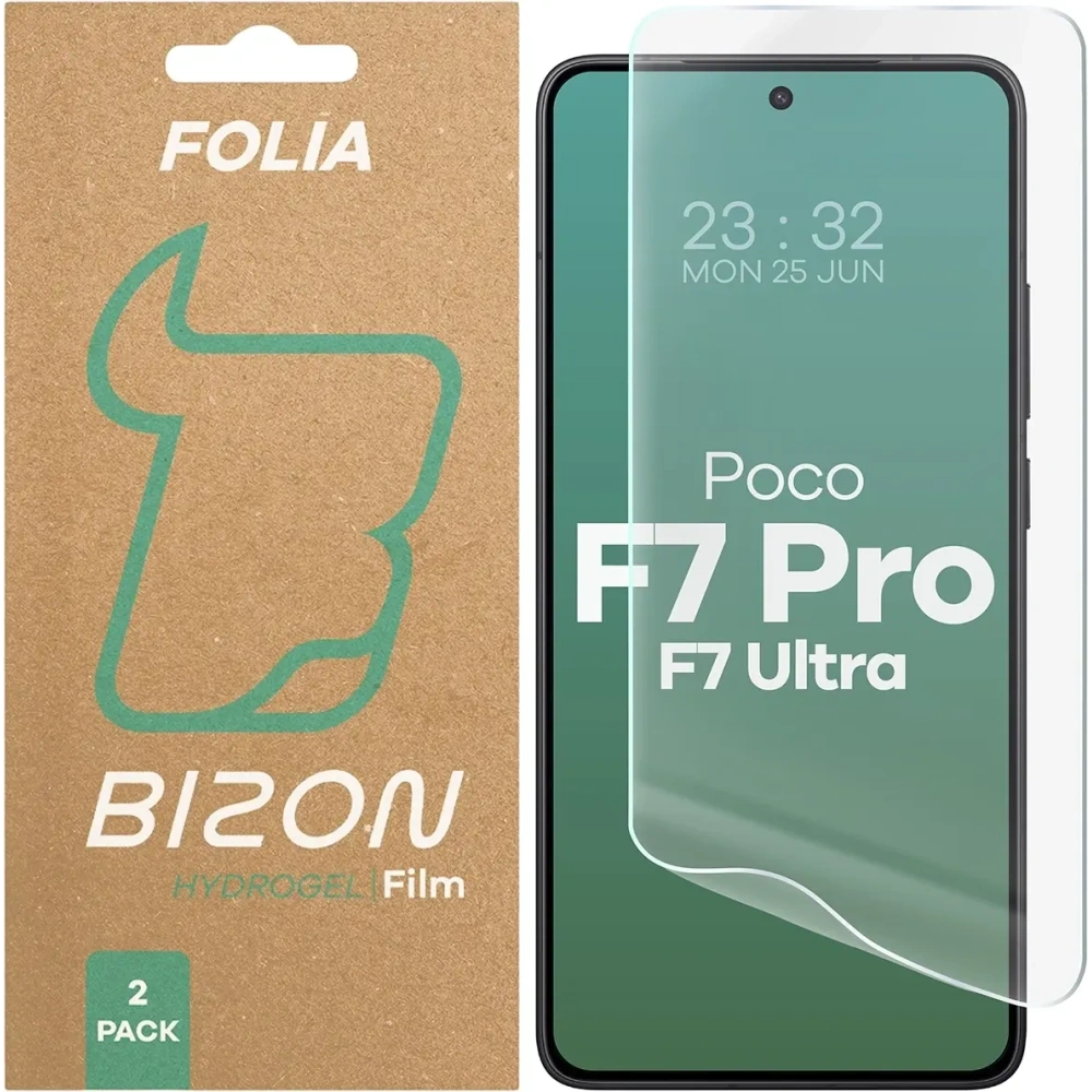 Wholesale Bizon Glass Hydrogel Front Xiaomi Poco F7 Pro / F7 Ultra [2 PACK] - BIZ9061 - {ean13} - Hurt