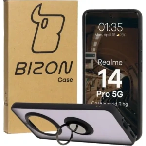 Bizon Case Hybrid Ring Realme 14 Pro 5G smoky with a black frame