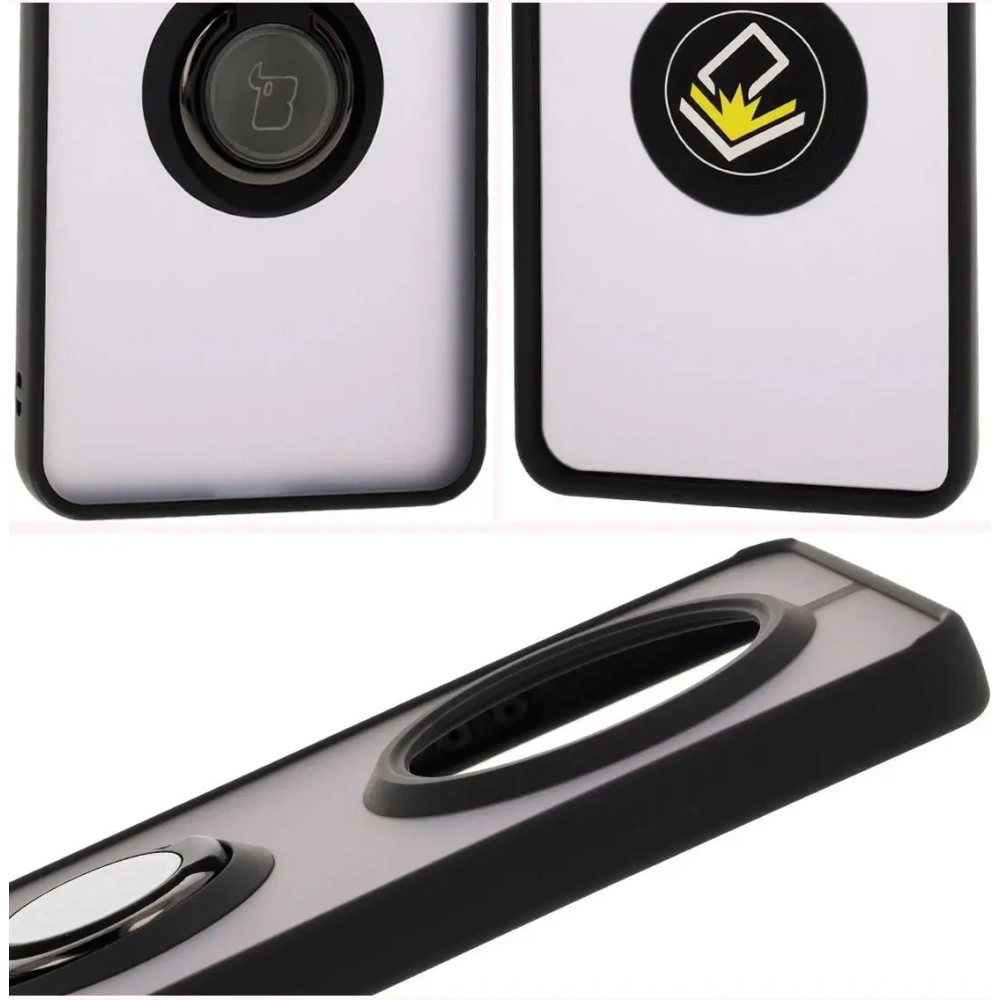 Hurtownia GSM - Bizon Case Hybrid Ring Realme 14 Pro 5G füstös fekete kerettel - BIZ9063 - {ean13} - Hurt
