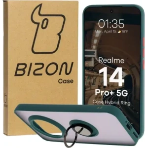 Hurtownia GSM - Bizon Case Hybrid Ring Realme 14 Pro Plus 5G füstös sötétzöld kerettel - BIZ9064 - {ean13} - Hurt