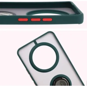 Hurtownia GSM - Bizon Case Hybrid Ring Realme 14 Pro Plus 5G füstös sötétzöld kerettel - BIZ9064 - {ean13} - Hurt