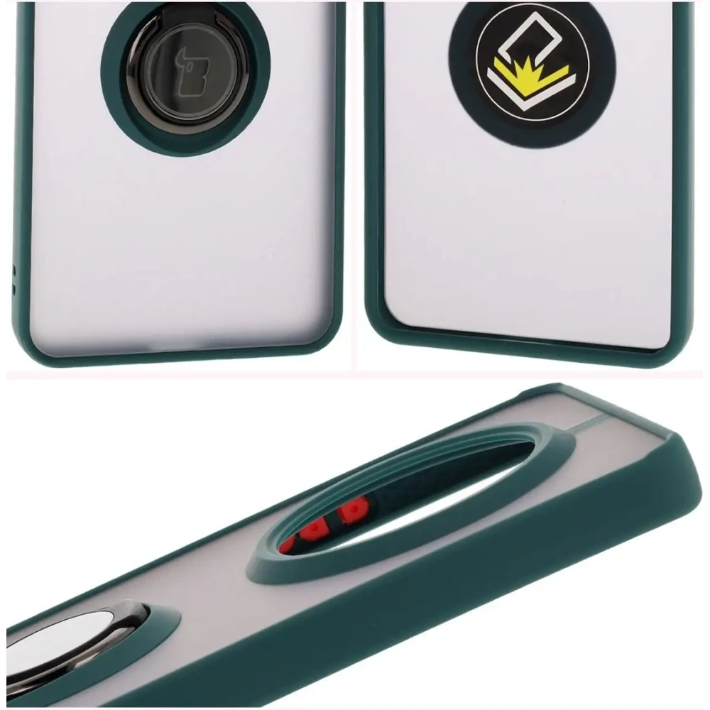 Hurtownia GSM - Bizon Case Hybrid Ring Realme 14 Pro Plus 5G rauchig mit einem dunkelgrünen Rahmen - BIZ9064 - {ean13} - Hurt