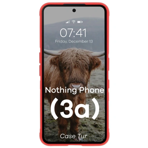 Pancerne etui Bizon Case Tur do Nothing Phone (3a) czerwone