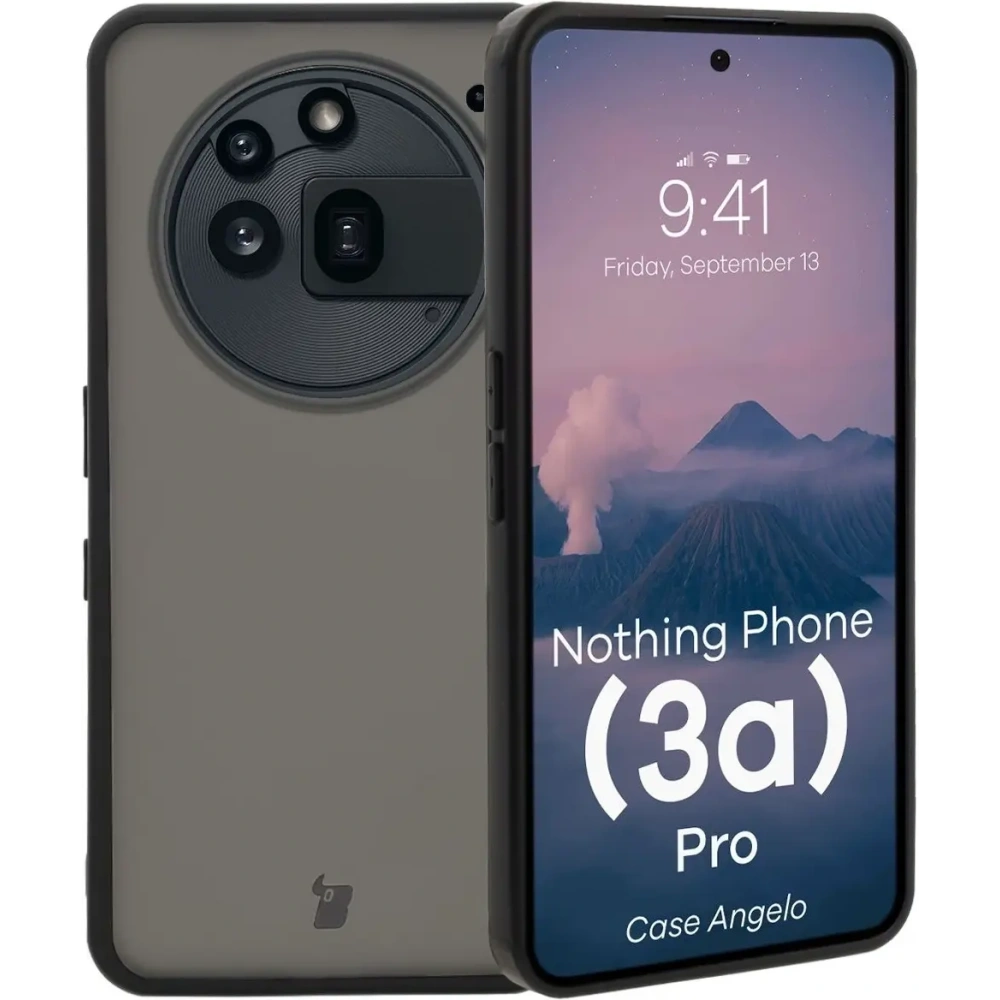 Wholesale Bizon Case Angelo do Nothing Phone (3a) Pro smoky with a black frame - BIZ9068 - {ean13} - Hurt