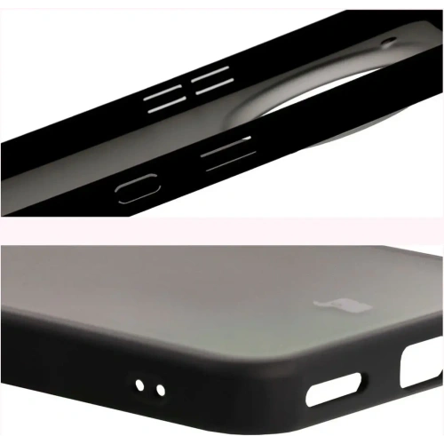 Etui Bizon Case Angelo do Nothing Phone (3a) Pro przydymione z czarną ramką