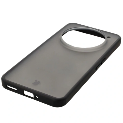 Etui Bizon Case Angelo do Nothing Phone (3a) Pro przydymione z czarną ramką