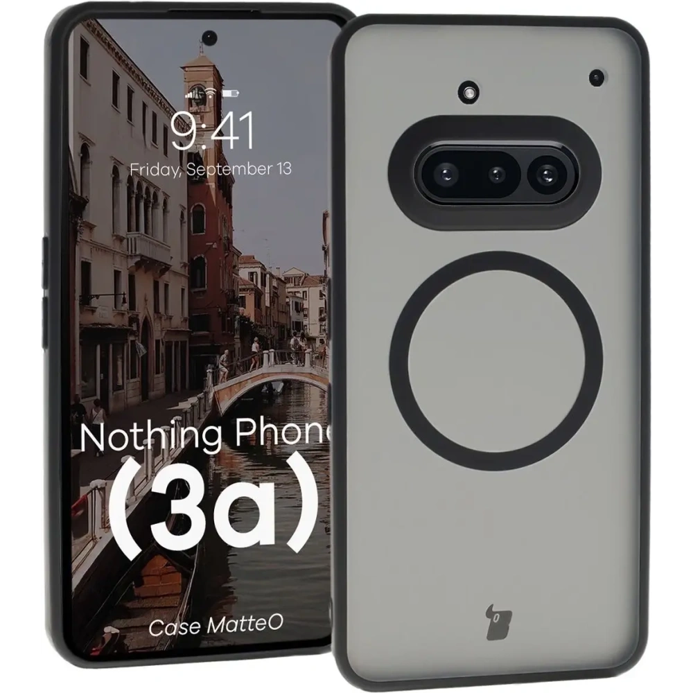 Hurtownia GSM - Bizon Case MatteO Magnetic Nothing Phone (3a) negru fumuriu - BIZ9069 - {ean13} - Hurt