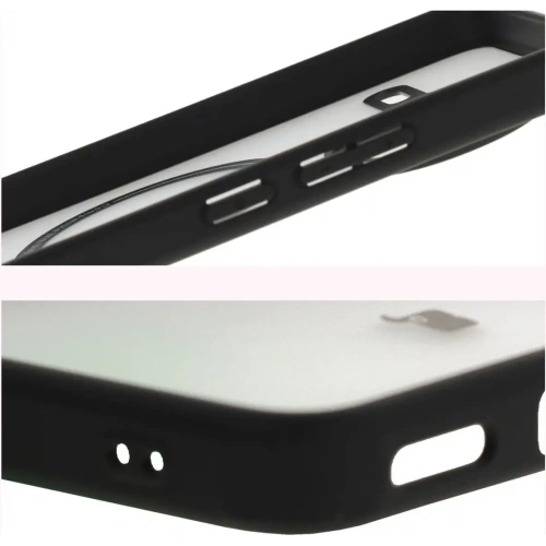 Etui z pierścieniem magnetycznym Bizon Case MatteO do Xiaomi Poco F7 Ultra przydymione-czarne