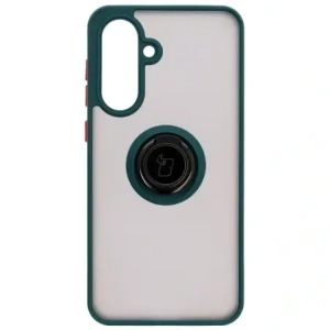 Hurtownia GSM - Husa Bizon Case Hybrid Ring Samsung Galaxy A36 5G fumurie cu un cadru verde închis - BIZ9071 - {ean13} - Hurt