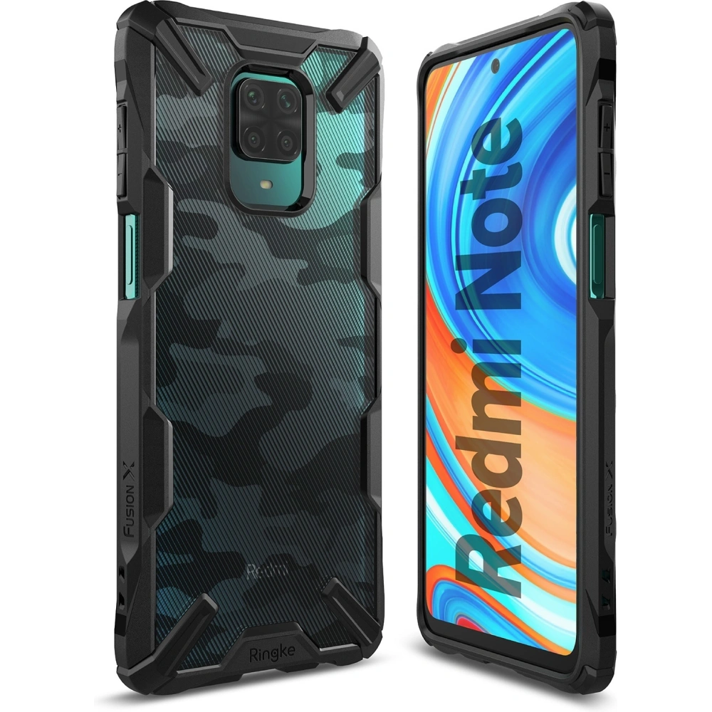 Hurtownia GSM - Etui Ringke Fusion-X Redmi Note 9S/9 Pro/9 Pro Max Camo (Moro) Černé - RGK1191MOB - {ean13} - Hurt