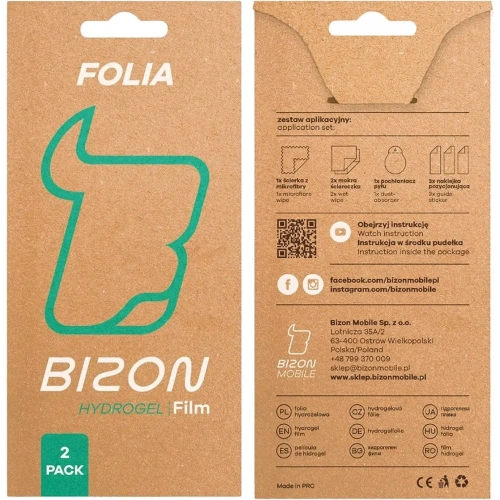 Folia hydrożelowa na ekran Bizon Glass Hydrogel Front do Motorola Edge 60 Fusion / Edge 60 [2 PACK]