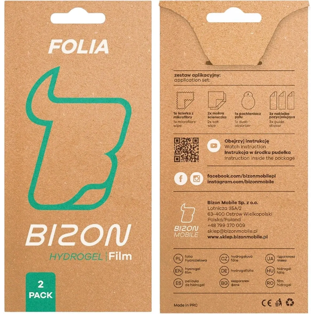 Wholesale Bizon Glass Hydrogel Front Motorola Edge 60 Fusion / Edge 60 [2 PACK] - BIZ9074 - {ean13} - Hurt
