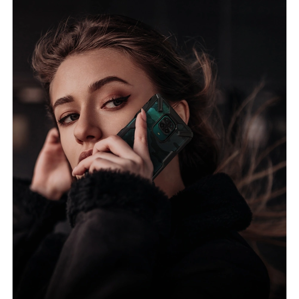 Hurtownia GSM - Etui Ringke Fusion-X Redmi Note 9S/9 Pro/9 Pro Max Camo (Moro) Černé - RGK1191MOB - {ean13} - Hurt