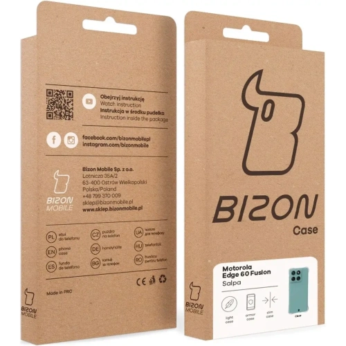 Elastyczne etui Bizon Case Salpa do Motorola Edge 60 Fusion / Edge 60 przezroczyste