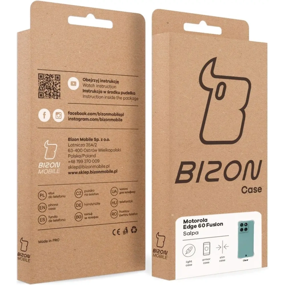 Wholesale Bizon Case Salpa Motorola Edge 60 Fusion / Edge 60 clear - BIZ9077 - {ean13} - Hurt