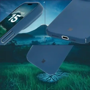 Hurtownia GSM - Etui Bizon Case Łupka do Apple iPhone 15 niebieskie - BIZ9078 - {ean13} - Hurt