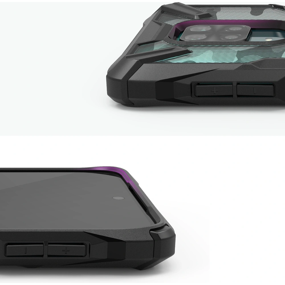 Hurtownia GSM - Etui Ringke Fusion-X Redmi Note 9S/9 Pro/9 Pro Max Camo (Moro) Černé - RGK1191MOB - {ean13} - Hurt